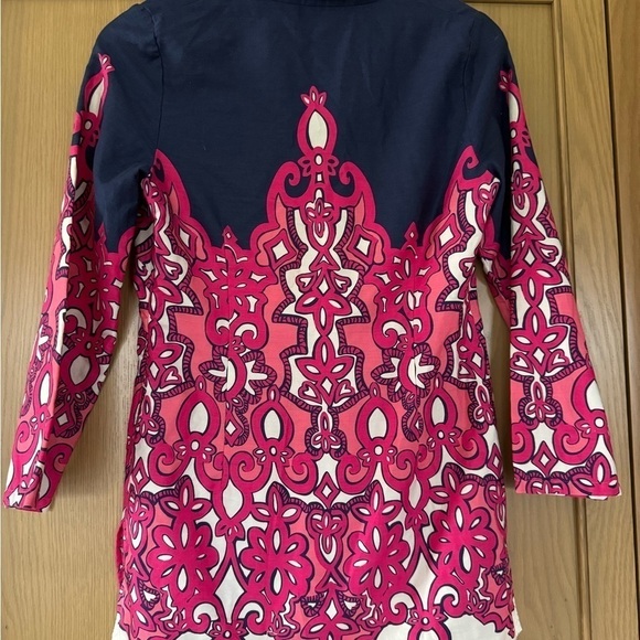 Lilly Pulitzer Pullover V-Neck Cotton Deep Slit Tunic / small - Picture 7 of 9